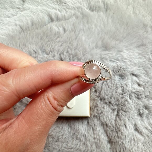 New Sterling Silver Rose Quartz Ring - Picture 5 of 5